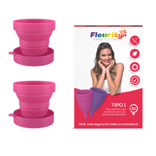 Carregar imagem no visualizador da galeria, Kit Coletor Menstrual Fleurity - (2 unid.)