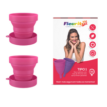 Carregar imagem no visualizador da galeria, Kit Coletor Menstrual Fleurity - (2 unid.)