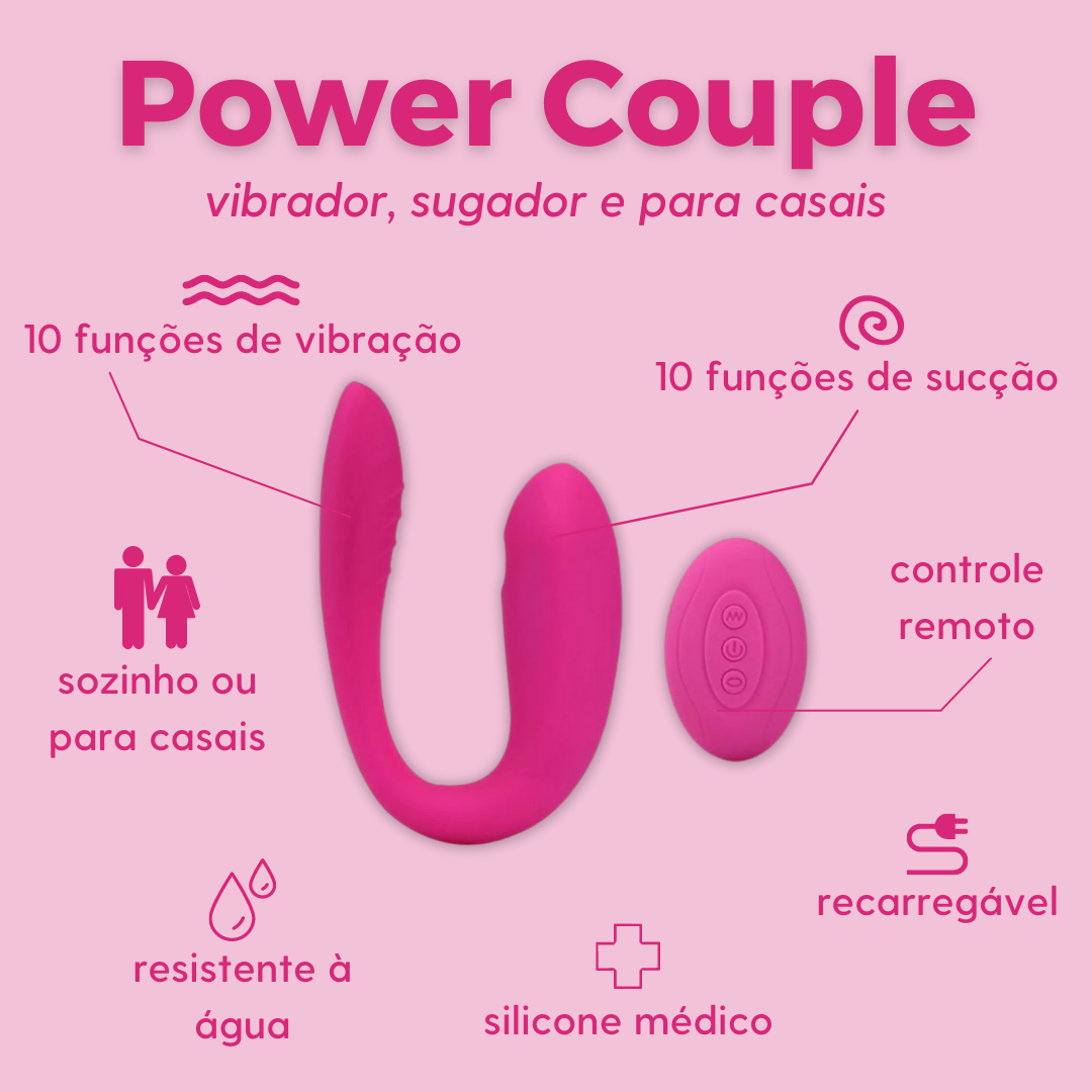 Power Couple Vibrador e Sugador – Pleasure is Power