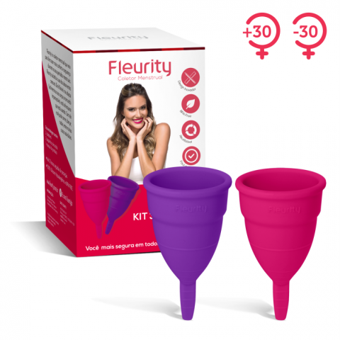 Kit Coletor Menstrual Fleurity - (2 unid.)