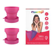 Carregar imagem no visualizador da galeria, Kit Coletor Menstrual Fleurity - (2 unid.)
