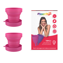 Carregar imagem no visualizador da galeria, Kit Coletor Menstrual Fleurity - (2 unid.)
